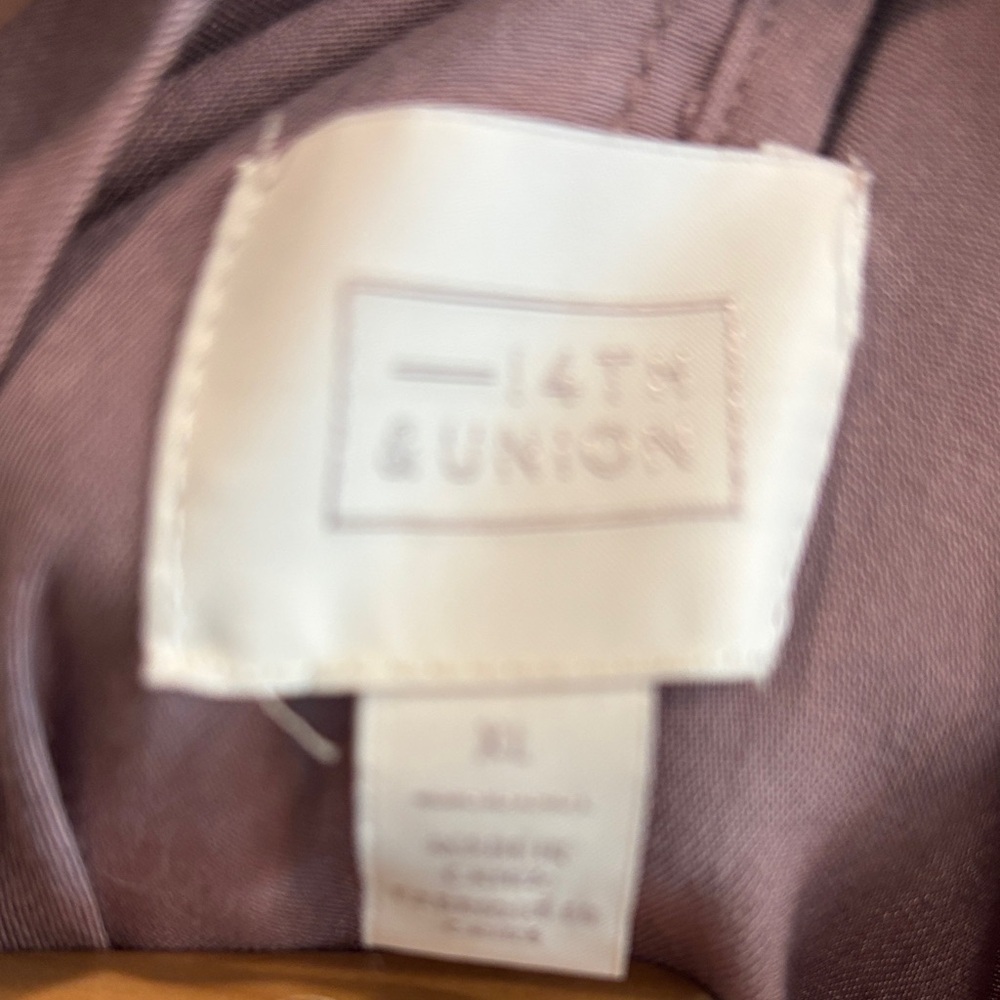 14th & Union Mauve Waterfall Cardigan XL Open Front Draped NWT Boho - Picture 3 of 5